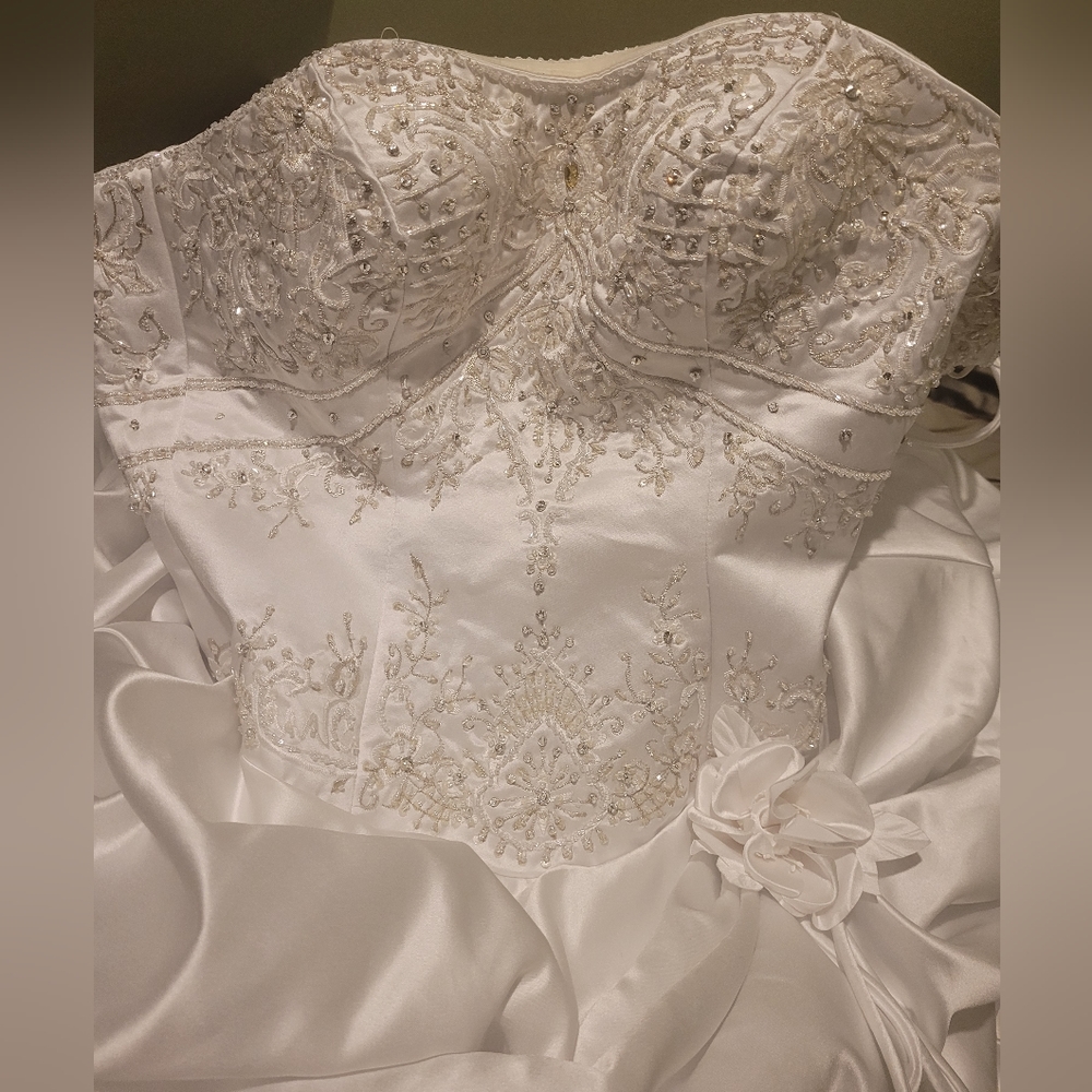 White Beaded Wedding Dress